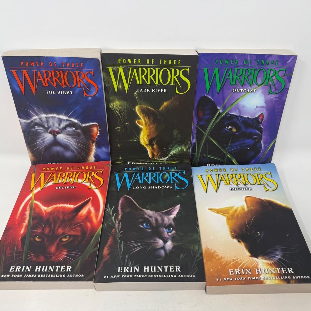 Warriors Power of Three Complete Series Books 1-6 Erin Hunter Paperback Set